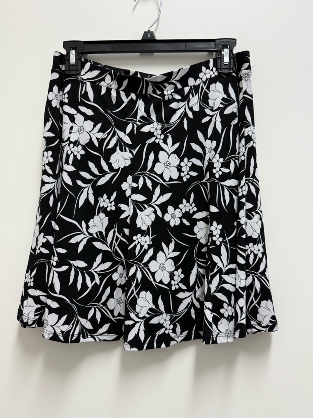 Black & White Floral Skort
